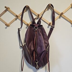 Rebecca Minkoff Julian Deep Wine Leather Backpack